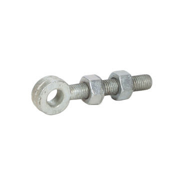 Picture of 100mm Adjustable Gate Eye + 2 Nuts - Bright Zinc Plated