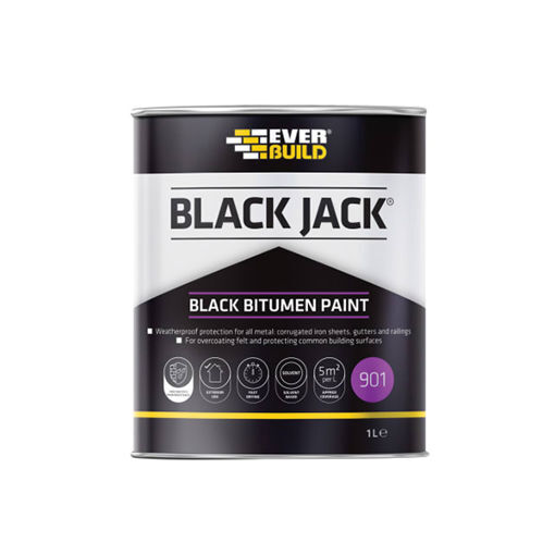 Picture of 1 Litre Black Jack Bitumen Paint
