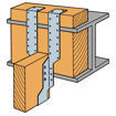 Picture of 47mm x 450mm Extended Joist Hanger