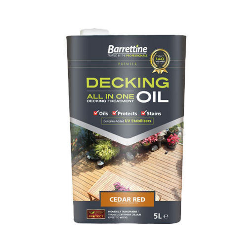 Picture of Barrettine Decking Treatment Cedar Red - 5.0 Litre