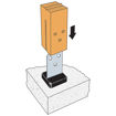 Picture of 150 x 150mm Concealed Post Base